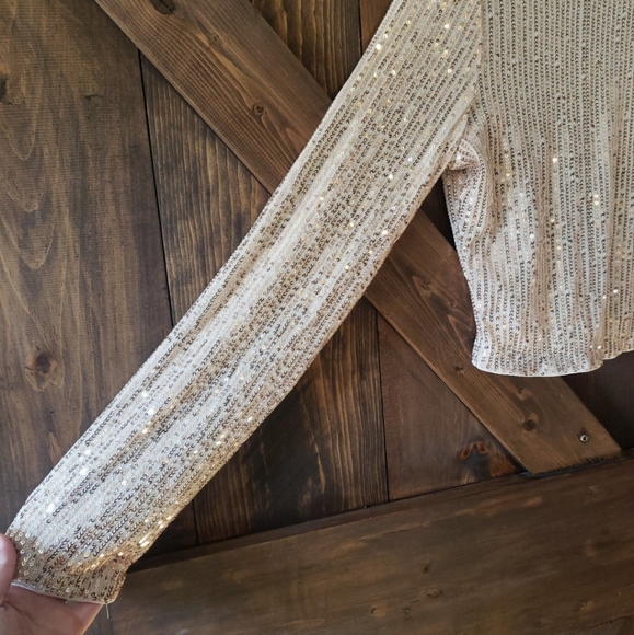 Sequin sparkle special event crop top large - Picture 2 of 6